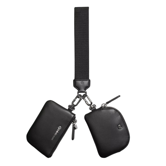 Dual Pouch Wristlet, Leather Alternative