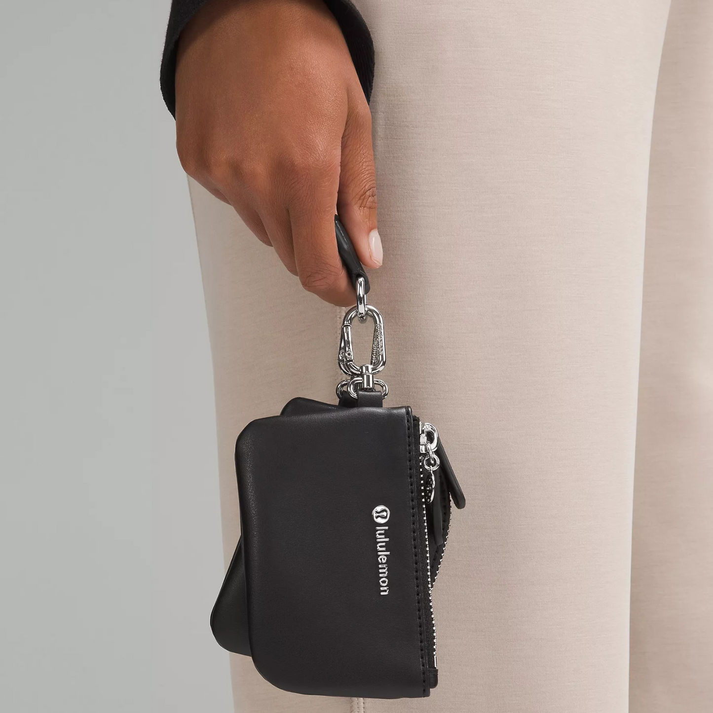 Dual Pouch Wristlet, Leather Alternative